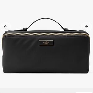 NWT Kate Spade Carter Black Nylon Cosmetic Pouch